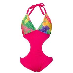 Vintage cut out one piece swimsuit